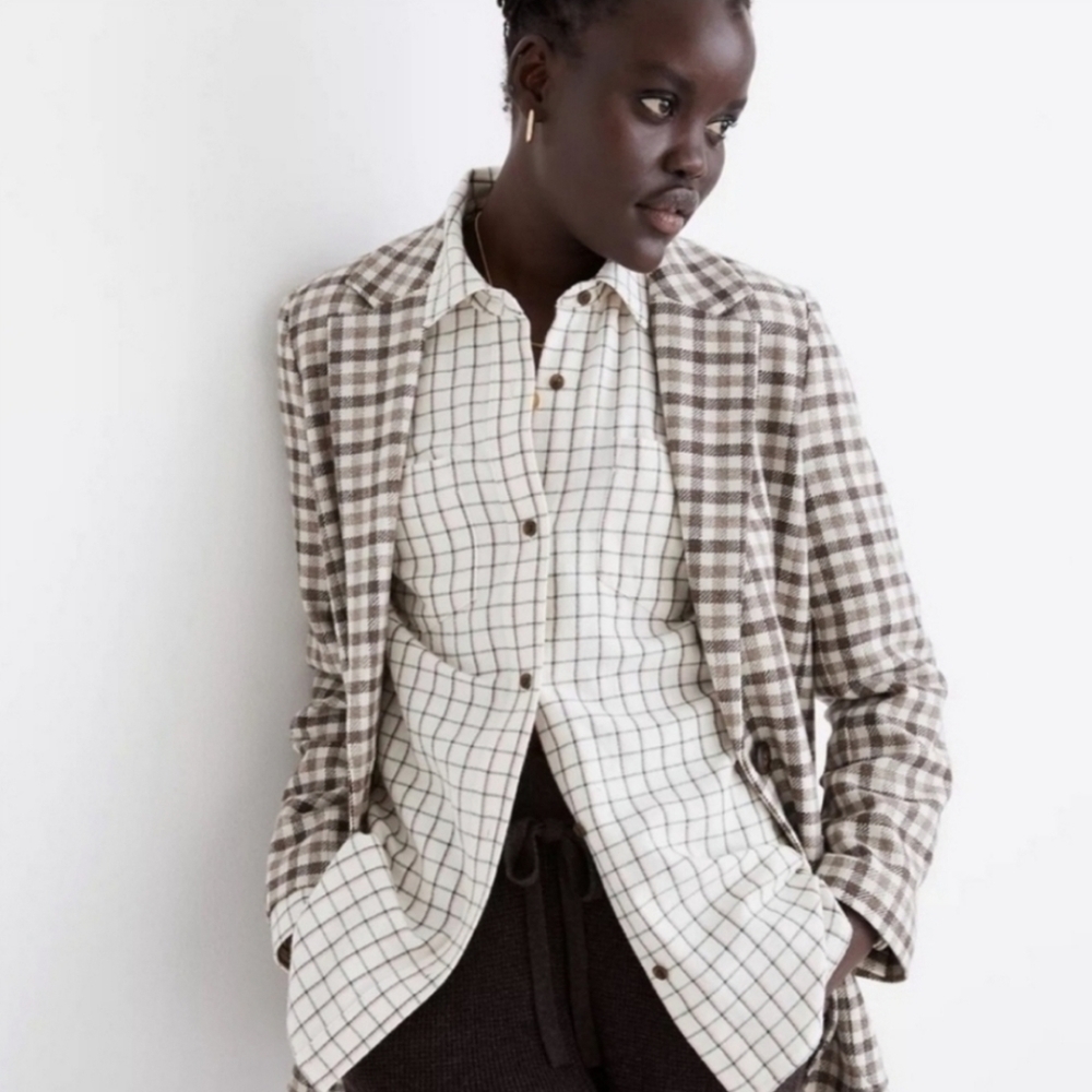 Madewell Classic Ex-Boyfriend Flannel Shirt L